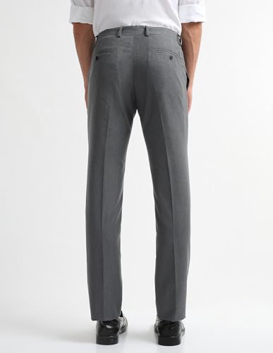 Image of Arrow Mens Charcoal-Grey Pants ARAEOTR1982 30