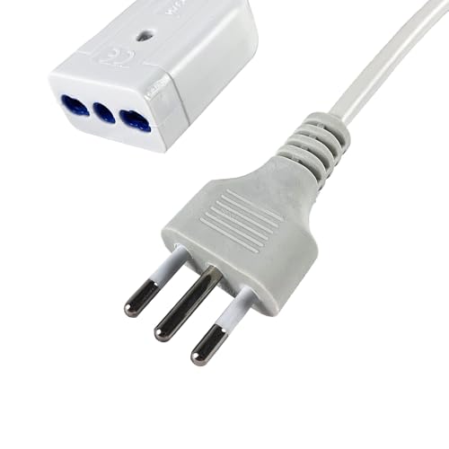 TEMPO DI SALDI Prolunga da 10 M con Presa Bipasso Resistente, per Dispositivi Elettronici