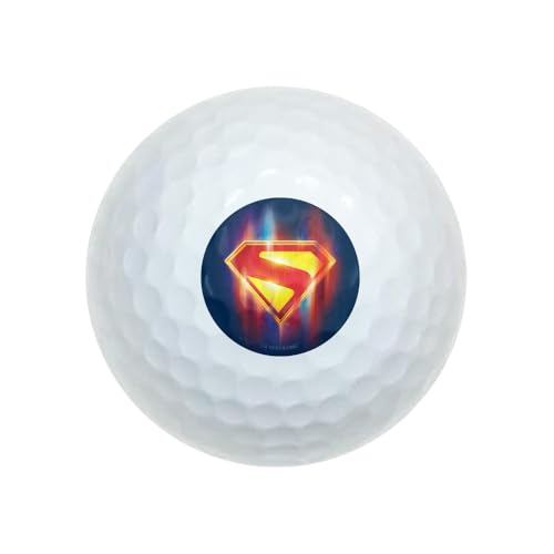 GRAPHICS & MORE Superman 2025 Glowing Shield Wilson Golf Balls 12 Pack, Regulation Size Full Color Premium Golf Balls