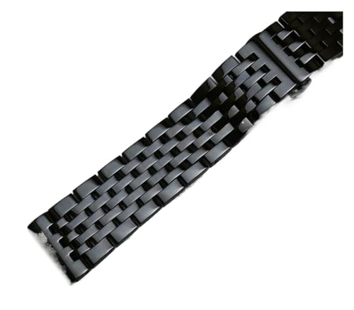 Run Ken ウォッチストラップブレスレット12mm 14mm 16mm 17mm 18mm 19mm 20mm 21mm 22mm 23mm 24mmステンレス鋼金属腕時計バンドT41シルバーゴールド(Black,16mm)