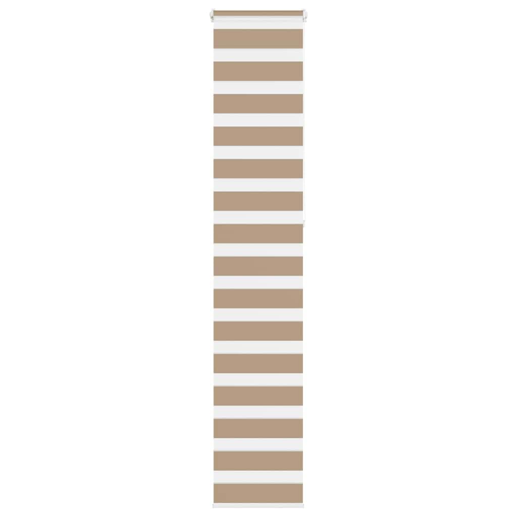 Store zébré en polyester marron sable 45,9 cm montage mural