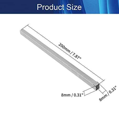 Punzón para torno de acero rápido HSS 8×8×200mm 10 piezas miniatura 2