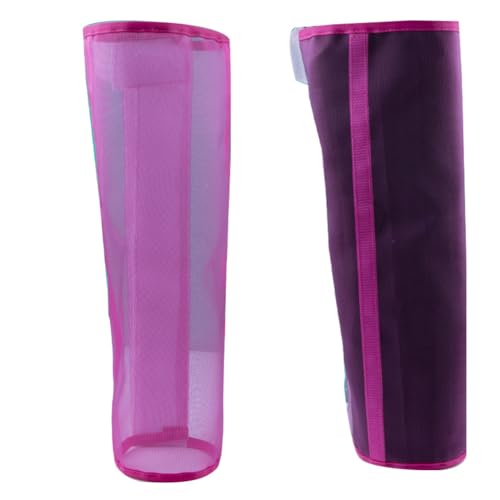 Image of Set of 4 Loose-Fitting Horse Fly Leggins Breathable Tear-Resistant Mesh Leg Guards Stay-on Horse Leg Wraps for Horse Green 4pcs