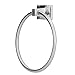 Silver Bath Towel Holder, Brushed Nickel Towel Ring Round Hand Towel Rack Wall Mount Towel Hanger for Bathroom, Home