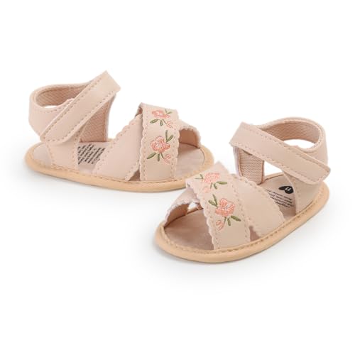 Image of Infant Baby Girls Boys Summer Sandals Premium Unisex Non Slip Rubber Soft Sole Breathable Toddler First Walker Outdoor Beach Shoes