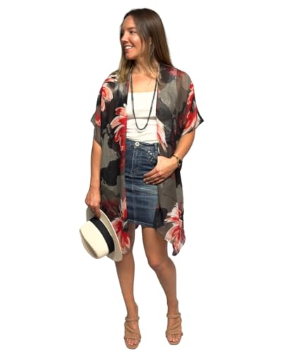 Image of Humble Hilo Womens Kimono Cardigan Sleeveless Lightweight Cover Up Casual & Flowy, 2 Sizes