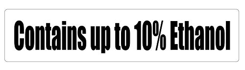 Image of Contains up to 10% Ethanol for Gas Station Pumps (12 Pack) Decals Stickers1 x7