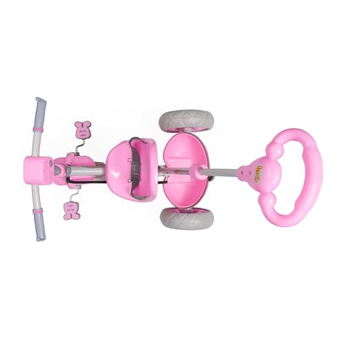 Image of Luusa Emo-G Light & Musical Tricycle for Kids | Baby Tricycle with 3 Adjustable Parental Control for 2 Years to 5 Years for Boys|Girls (Carrying Capacity Upto 30KGS) (Pink)