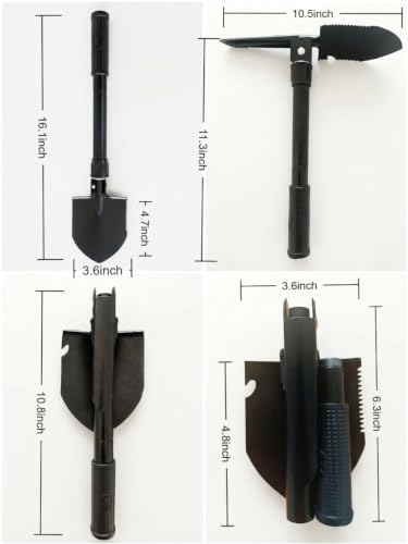 Camping Shovel – 16" Portable Folding Shovel with D-Handle - Image 2