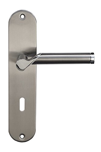 Preisvergleich Produktbild Türbeschlag, Edelstahl Renovierungsgarnitur für Zimmertüren glanzlackiert, Türklinke Türgriff