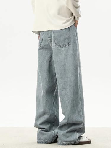 Men's American Spring Winter Jeans Vintage Loose Straight Pants2