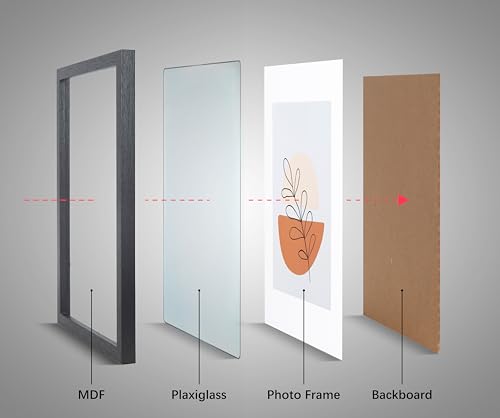 KAIWIN Black 6x4 Inch Picture Frames Set of 4, with Acrylic Glass for Table Top Display and Wall Mounting Photo Frame - Image 4