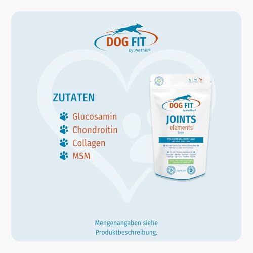 Joints Elements für Hunde I Mit Glucosamin, Chondroitin, MSM & Kollagen I Ohne künstliche Zusätze (Large ab 25 kg) – Bild 5