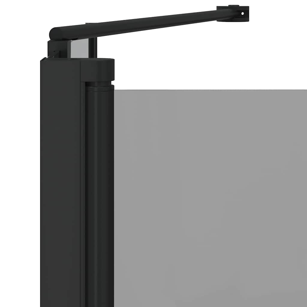 Parasol łazienkowy czarny ze szkła bezpiecznego i aluminium 6 mm, 120 x 68 x 130 cm, regulowana szerokość, obrotowy, składany, do wanny, wnęki, ochrony przed pryskaniem i łazienki