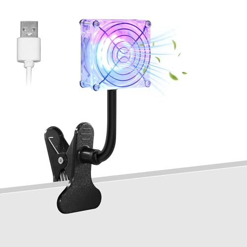PANO-MOUNTS �[�d��USB ��@ 80mm �N���b�v�� ����@ ���^ �É� LED���C�g�t�� �T�[�L�����[�^�[ ���^ �A�� �t�@�� PC�EXbox�E���[�^�[�E�@���p�p �L�����v ��@