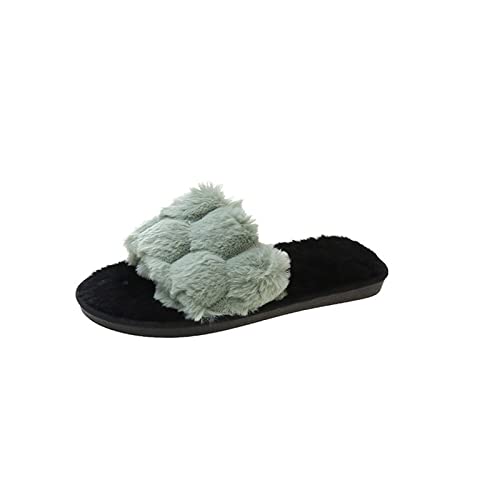 Chaussures plates pour femmes d'hiver et pantoufles douillettes à la maison