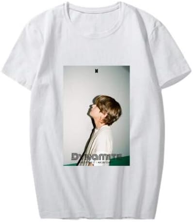 Amazon めのう韓国ファッション Dynamite Remixシャツジミン 公式グッズjiminbt21コンサート春夏t Shirt Jin Vjungkook Rm J Hope応援服 Xl ホワイトv Tシャツ カットソー 通販