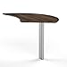 Mayline MNEXTRTBS Medina Right Curved Desk Extension for use with Desks, sold separately, Textured Brown Sugar Laminate
