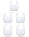 Bavaglini per Neonati Bavaglino per Sublimazione Bianco Unisex-Neonato Bavaglino Dribbler Bundle Bandana Tessuto Riutilizzabile Lavabile Stampabile con Pressa a Caldo per DIY (5 Pezzi)