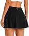 Stelle Women Tennis Golf Skirts High Waisted with Inner Shorts for Athletic Workout Sports Skorts Running Pickleball(BK,S) Black