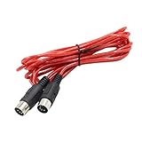 MIDIケーブル ミュージックワイヤー 電子ピアノ用双頭5ピンケーブル レッド