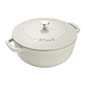 Staub Cast Iron 3.75-qt Essential French Oven – White Truffle, Made in France