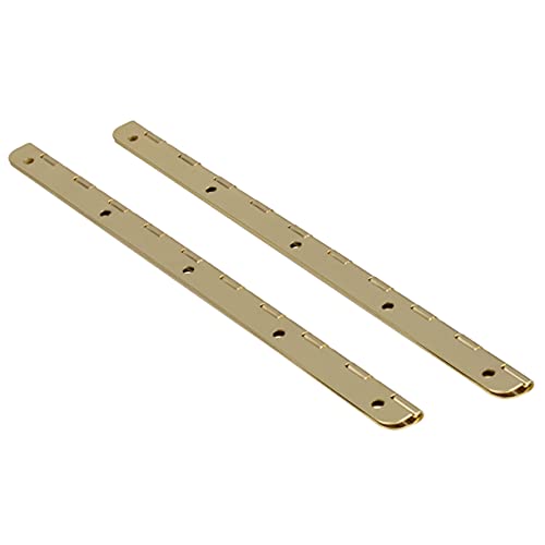 Long Brass Plated Piano Hinges | 7-1/2" Long | 90 Degree Stop | Pack Of 2 | Humidor, Box, Case Hinges | Dl-C1361-19010Bps (1) #TOP2