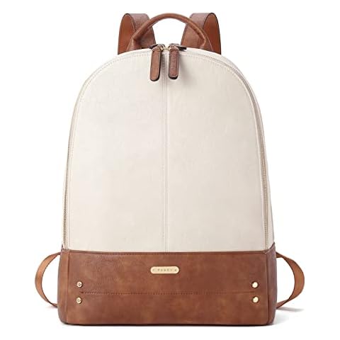 CLUCI Vintage Leather Laptop Backpack for Travel Cover