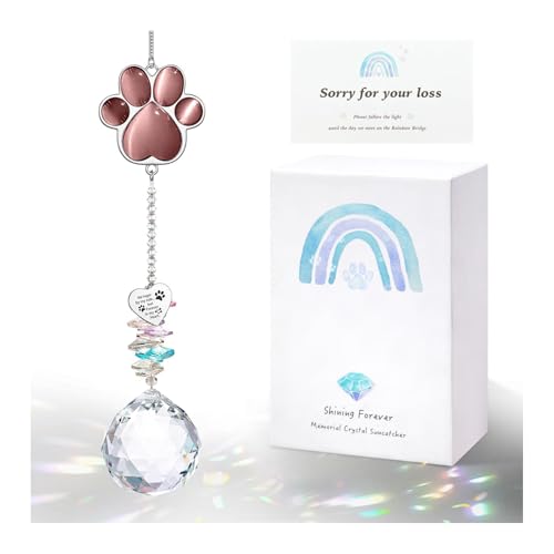 Dog Memorial Gifts, Loss of Dog Sympathy Gift, Pet Memorial Suncatcher