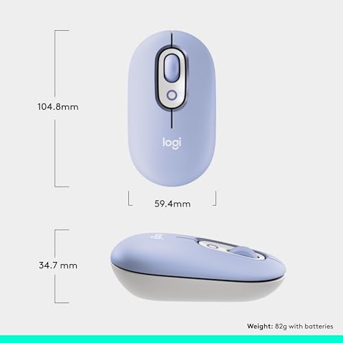 Logitech POP Mouse, Compact and Portable Wireless Bluetooth Mouse - Lilac - image 9