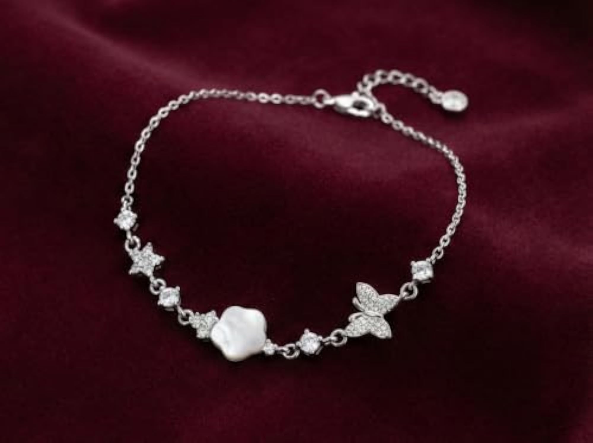Women's Butterfly Star 925 Silver Bracelet