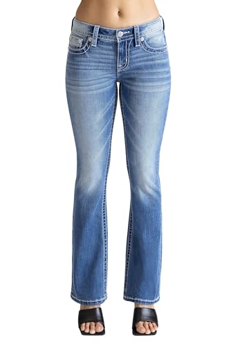 Miss Me Women's Stoned Cross Applique Mid-Rise Bootcut Jeans2