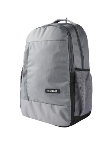 Teakwood Grey Unisex Backpack with 15 inch Laptop Compartment & Water Resistance