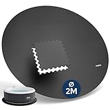 Arebos Spa Pool Bodenschutzmatte rund Ø 200 cm | Eva Whirlpool Unterlage als Puzzlematte | Isolierende & Rutschhemmende Bodenmatte | Schutz für Outdoor & aufblasbare Whirlpools