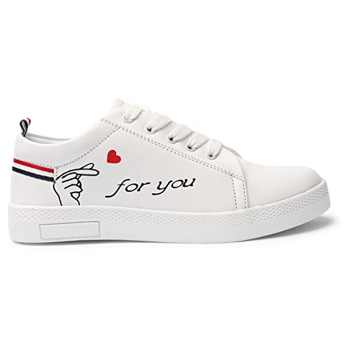 Image of Casual Wear Hand Printed Lace-Ups Sneakers for Women /Ladies /Girls