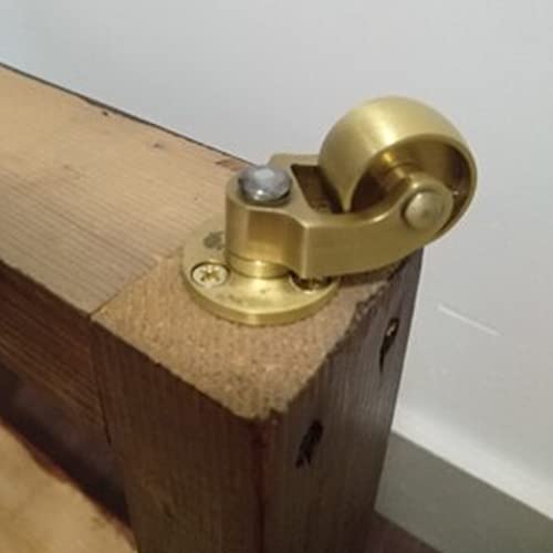 Set di Ruote piroettanti Resistenti - Struttura in Ottone Massiccio per Uno Scorrimento Fluido. Perfette per mobili e armadi. Installazione Semplice e affidabile.