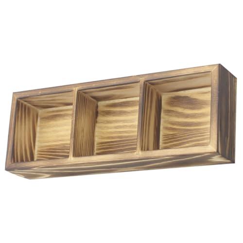 COLLBATH Boîte De Rangement Bois Pour Sachets De Thé Compartiments Vintage Organiseur Pour Sachets De Thé Café Et Épices Support Portable Pour Rangement Cuisine Et Bureau