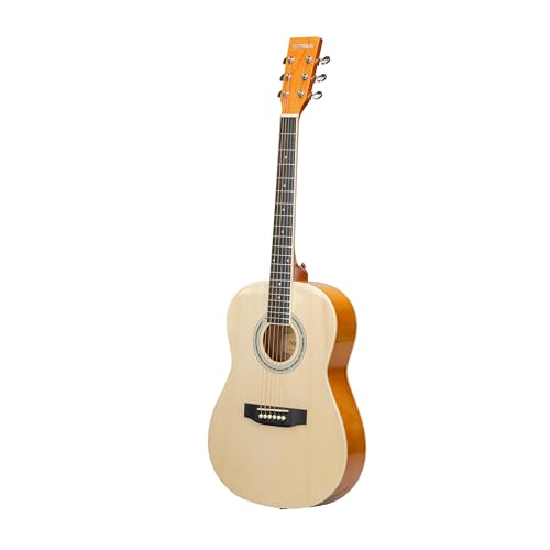 Image of Progressa Series Guitar: 36H Semi Acoustic Guitar - 36 Inches (Beige) | 6-String Natural Finish Wooden Guitar | Right Hand Semi Acoustic Guitar Kit for Beginners, Professional & Adults