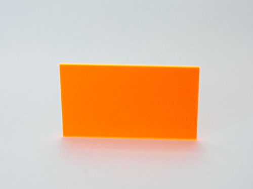 Falken Design FLUOR-OR9096-1-8/1212 Acrylic Fluorescent Orange Sheet, 35% Transparent , 12