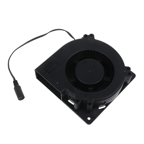 EBAYTV Soplador Ventilador Turbo DC12V, Ventilador centrífugo portátil, 5,5x2,1mm, rodamiento de Bolas Doble Hembra, 2600RPM, Cocina a la Parrilla