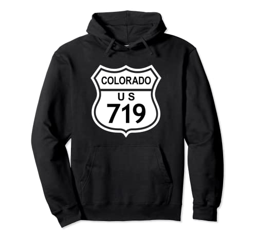 719 Codice area del Colorado, Regalo di stato della casa della strada principale CO Felpa con Cappuccio