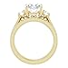 10K/14K/18K Solid Yellow Gold Handmade Engagement Ring, 1CT-3CT Oval Cut Moissanite Solitaire Ring, Diamond Wedding Ring Set for Women/Her, Anniversary/Propose Ring, VVS1 (Main Stone : 3.00 Carat)