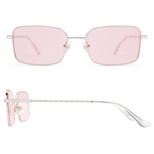 Retro Rectangle Sunglasses for Women Men 90s Style Vintage Trendy Rectangular Sun Glasses AP37064