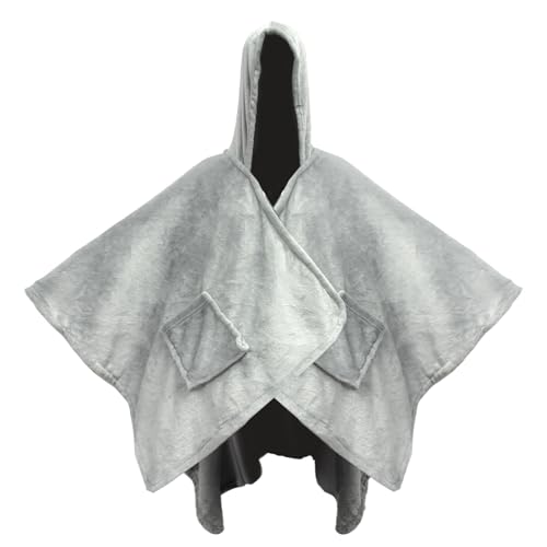 GHUAP Coperta con Maniche, Plaid con Maniche, Wearable Blanket, Coperta Pile con Maniche, Poncho Coperta, Coperta per Divano, Felpa Coperta Donna, Coperta per TV, Coperta con Cappuccio Uomo (B)