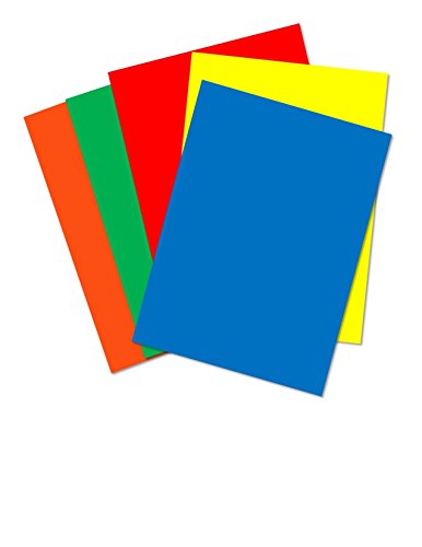 House of Card & Paper A4 220 gsm Card - Assorted Bright (Pack of 250 Sheets), A4 (Pack of 250 Sheets)