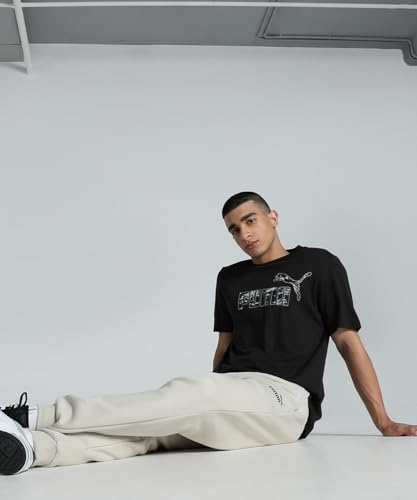 Image of PUMA Men's Cotton Graphic Print Regular Fit T-Shirt