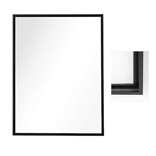 WYLZLYE-Home Espejos de Pared Espejos para baño Espejos de baño montado en la Pared Grande de Maquillaje Espejo Negro de Aluminio del Marco for el Dormitorio Sala de Estar Muebles Z12041