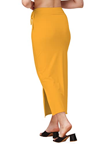 Image of Mehrang Microfiber Saree Shapewear Petticoat for Women, Cotton Blended Shape Wear Dress for Saree