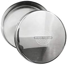 Petri Dish Stainless Steel 100x20mm with Lid, Pack of 6, Non-Rusting, Scientific, Lab, Experiment