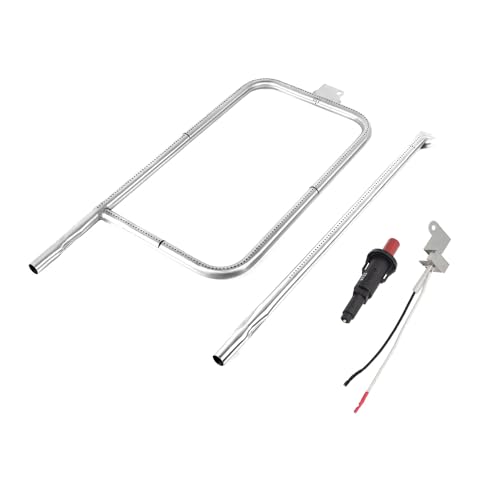 Image of DELSbbq 65032 60036 Burner Tube and Grill Ignitor Kit for Weber Q300, Q320, Q3000, Q3200, 404341, 57060001, 586002, Stainless Steel Grill Burner Tube Set Replacement for Weber Q Series